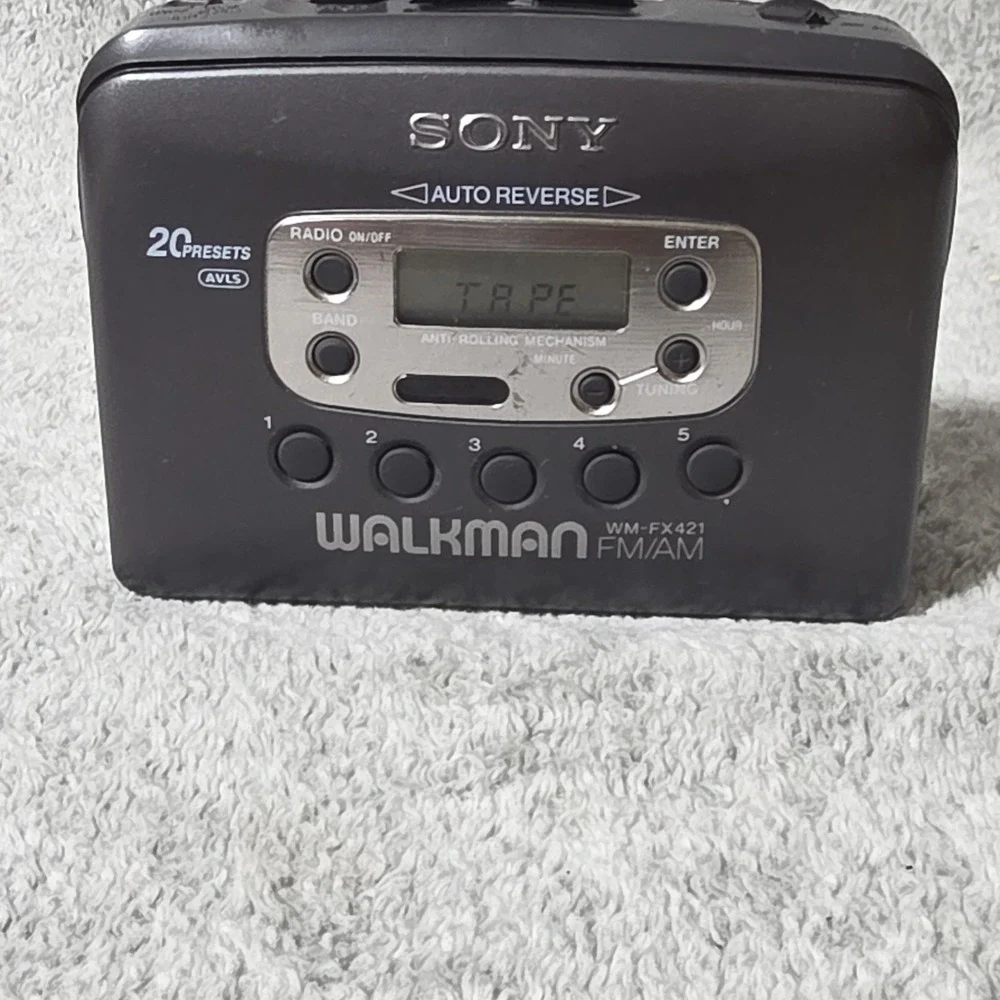 Sony Walkman WM-FX421 FM/AM Radio Cassette Player Auto Reverse TESTED WORKS
